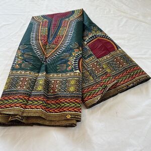 Phoenix Hitarget African Wax Multi Abstract ~2.75 Yards 100% Cotton 102 x46 inch